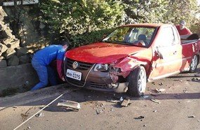 Colisão entre veículos em Capinzal